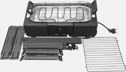 Royalty Line Elektrische Barbecue - Indoor En Outdoor BBQ - Tafelgrill - Elektrische Grill - Grill Oppervlak 40x24 Cm - 2000W - Met Stand - Zwart -Merkloos Verkoopwinkel 1200x686