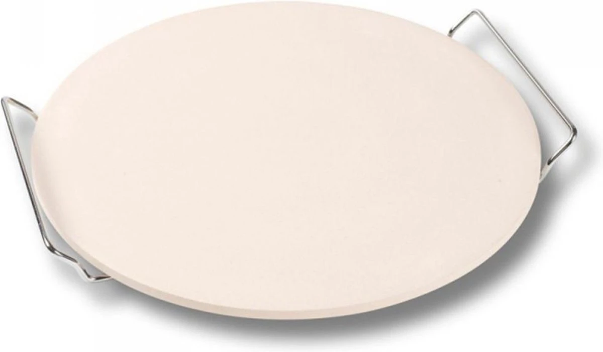 Nonna Pizzasteen Ø30,5 Met RVS Serveerrek - Stenen Pizzaplaat / Ovenplaat (11mm Dik) Voor Oven En Barbecue (BBQ) - Maximaal 600 Graden Celcius 3 Nonna Pizzasteen Ø30,5 Met RVS Serveerrek - Stenen Pizzaplaat / Ovenplaat (11mm Dik) Voor Oven En Barbecue (BBQ) - Maximaal 600 Graden Celcius