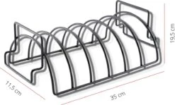 PROKING Sparerib Barbecue Rek – BBQ Accessoires – Inclusief Sparerib Recept – Anti-aanbak Lag – 35 X 19.5 X 11.5 CM -Merkloos Verkoopwinkel 1200x725