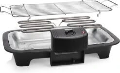 Tristar BQ-2813 Electrische Tafelbarbecue - Grilloppervlak (LxB) 38x22 Cm - 2000W - Zwart -Merkloos Verkoopwinkel 1200x739