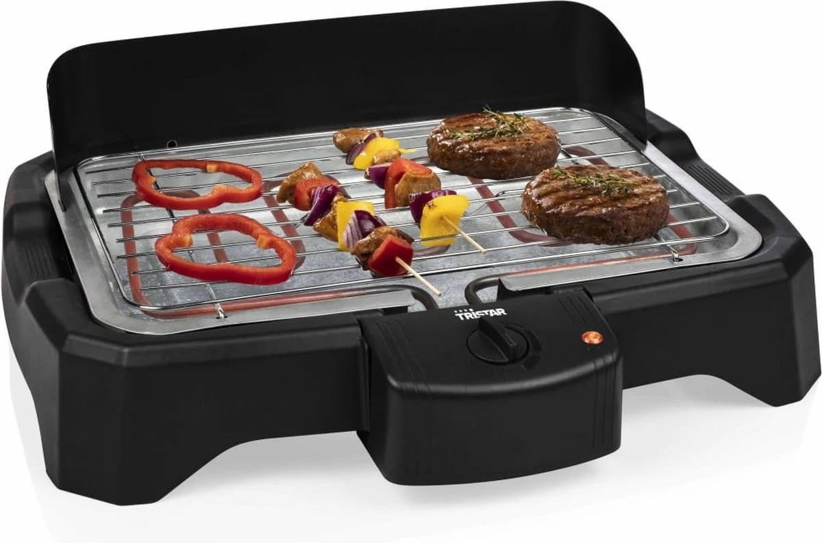 Tristar BQ-2824 Elektrische Barbecue - Tafel BBQ 34,5 X 23 Cm - Regelbare Thermostaat - 2000 Watt - Zwart 6 Tristar BQ-2824 Elektrische Barbecue - Tafel BBQ 34,5 X 23 Cm - Regelbare Thermostaat - 2000 Watt - Zwart - Afbeelding 4