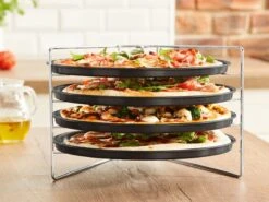 Pizza - Pizzarek - Pizza Oven - Zenker - Pizzabakset - 5 Delige Set Voor 4 Pizza's - Ø 28,5 Cm - Antiaanbaklaag Van ILAG® - Pizzaplaat - Pizza -Merkloos Verkoopwinkel 1200x900 22