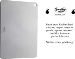 Pizzasteen Van Staal – Pizza Steen - Pizza En Brood Bakken - 40 X 30 X 0,6 Cm - Cadeau Voor Man - Kitchen Steel By Qwality -Merkloos Verkoopwinkel 1200x944 3