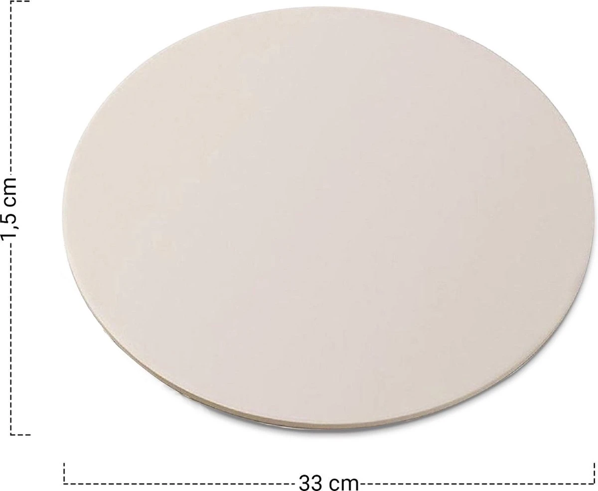 MaxxHome Pizzasteen - BBQ Steen - Pizzasteen Voor De Lekkerste Bereiding Van Een Pizza Op Jouw Barbecue Of In De Oven - Pizza Steen Rond - Medium (33 Cm) 6 MaxxHome Pizzasteen - BBQ Steen - Pizzasteen Voor De Lekkerste Bereiding Van Een Pizza Op Jouw Barbecue Of In De Oven - Pizza Steen Rond - Medium (33 Cm) - Afbeelding 4