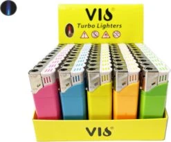 Stormaanstekers Turbo Aanstekers Neon Kleur - Merk Unilite Vio - Tray Van 50 Stuks - Navulbaar. -Merkloos Verkoopwinkel 1200x998 1