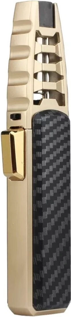 Merkloos Turbo Jetflame Aansteker - Gasbrander - Vuurwerk Torch - Crème Brûlée Brander - BBQ En Sigaren Aansteker - Windproof - Carbon Met Goudkleurige Metalen Behuizing -Merkloos Verkoopwinkel 272x1200 1