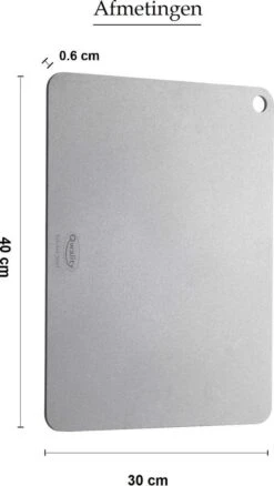 Pizzasteen Van Staal – Pizza Steen - Pizza En Brood Bakken - 40 X 30 X 0,6 Cm - Cadeau Voor Man - Kitchen Steel By Qwality -Merkloos Verkoopwinkel 677x1200