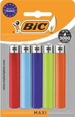 BIC J26 Maxi Vuursteen Flint Aanstekers - Diverse Kleuren - Pak Van 5 Gasaanstekers - Kindveilig -Merkloos Verkoopwinkel 774x1200 1