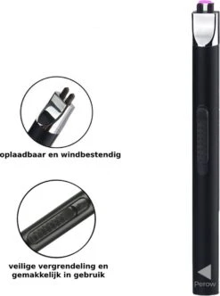 Oplaadbare Lange Elektrische Aansteker - Duurzame Plasma Aansteker - Inclusief Cadeauverpakking - BBQ - Kaarsen - Zwart -Merkloos Verkoopwinkel 894x1200 1