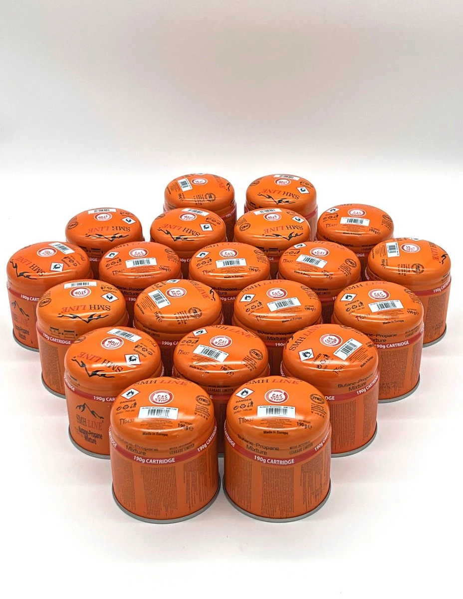 SMH LINE® Gaspatroon 190g - Prikcartouche - 20x - Incl. Gasbloksysteem 3 SMH LINE® Gaspatroon 190g - Prikcartouche - 20x - Incl. Gasbloksysteem