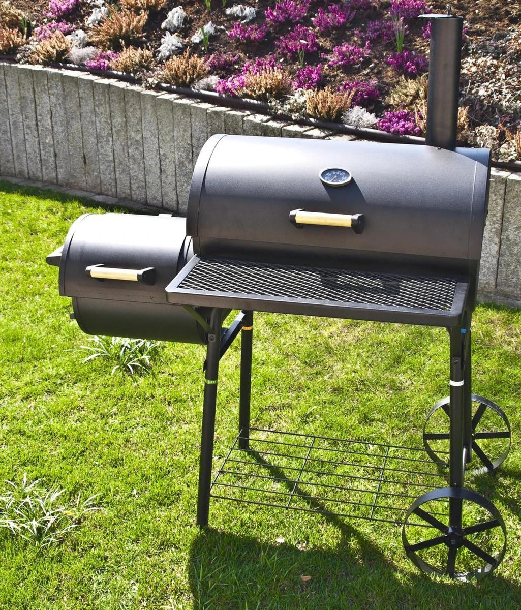 El Fuego Dakota - Barbecue - Smoker - Zwart - Grilloppervlak 66 X 41 Cm - Afmeting 132,5 X 66 X 122 Cm 5 El Fuego Dakota - Barbecue - Smoker - Zwart - Grilloppervlak 66 X 41 Cm - Afmeting 132,5 X 66 X 122 Cm - Afbeelding 3
