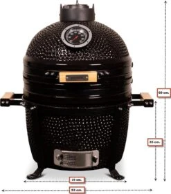 Patton Kamado 15" - Keramisch - Tafel Model - Premium Black - Medium - Zwart -Merkloos Verkoopwinkel 1055x1200