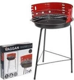 Houtskoolbarbecue Ø33 Cm | Verstelbare Grill BBQ | Halfopen | Zwart / Rood -Merkloos Verkoopwinkel 1116x1200 1