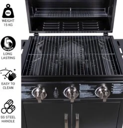 MaxxGarden Gas Barbecue - 3 Branders - Incl. Gratis BBQ Set -Merkloos Verkoopwinkel 1154x1200
