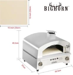 Bighorn Outdoor Edelstaal Gas Pizza Oven - Draagbare Gas Barbecue - Edelstaal -Model SRGG20001 -Merkloos Verkoopwinkel 1169x1200 1