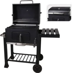 Houtskool BBQ Op Wielen + Tafel | Mat Zwart - X86000060 9 Houtskool BBQ Op Wielen + Tafel | Mat Zwart - X86000060 -Merkloos Verkoopwinkel 1180x1200