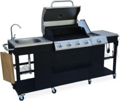 Alice's Garden Gas BBQ D'Artagnan - Zwart - 5 Branders - Buitenkeuken -Merkloos Verkoopwinkel 1200x1005