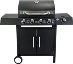 Voorkant 21 El Fuego San Angelo 4.1 Gasbarbecue - 5 Branders - Zwart