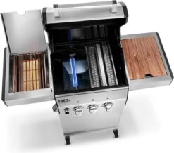 Burnhard Gas BBQ FRED JR. Deluxe - 2 Branders - Incl. Keramische Infraroodbrander & Afdekhoes - Deluxe -Merkloos Verkoopwinkel 1200x1057