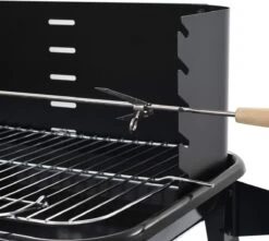 Verrijdbare Barbecue – Houtskool/Briketten - Verstelbare Grillplaat – Houten Tafel – Winscherm – Gewicht 5.9kg -Merkloos Verkoopwinkel 1200x1074
