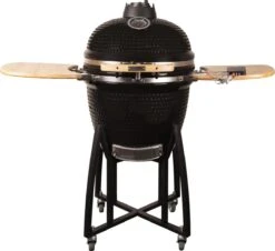 Patton - Kamado 21" - Premium Black - Keramische Barbecue - Incl. Bluetooth Kerntemperatuurmeter - LED Verlichting - Large - Compleet - Zwart