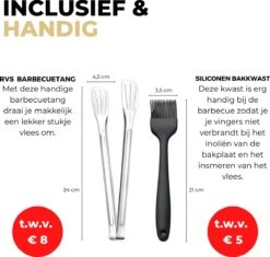 Ozocozy BBQ-ONE Houtskool Tafelbarbecue - Ø30 Cm- Zwart - Incl. Draagtas, Siliconen Bakkwast En RVS-Barbecuetang -Merkloos Verkoopwinkel 1200x1141
