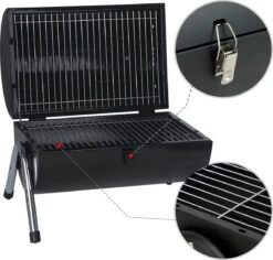 MaxxGarden BBQ - Houtskool Barbecue - Smoker Barbecue - Grilloppervlak (LxB) 38 X 52 Cm - Met Dubbel Grill Vlak - Zwart -Merkloos Verkoopwinkel 1200x1148