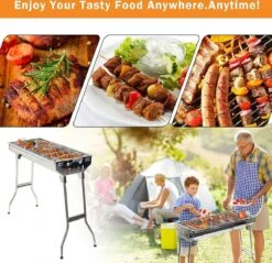 Uten - Houtskoolbarbecue - Opvouwbare Barbecue - Houtskoolbarbecues - Draagbare Camping Barbecue - 430 Roestvrij Staal Grill BBQ - 5-10 Persoon Tuin Buitenfeest - Zilver -Merkloos Verkoopwinkel 1200x1162 1