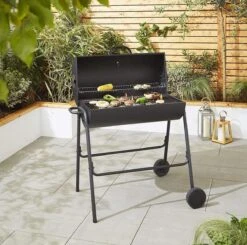 BBQ XL Houtskoolbarbecue - Cilindervorm - Grilloppervlak (LxB) 71 X 35 Cm - Zwart -Merkloos Verkoopwinkel 1200x1191
