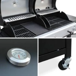 Alice's Garden Houtskool Barbecue - Grilloppervlak (LxB) 41 X 44 Cm - Gas En Houtskool - 3 Branders - Marsac Zwart -Merkloos Verkoopwinkel 1200x1200 139