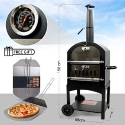 MaxxGarden Pizza Oven - Smoker Barbecue Op Hout, Houtskool Of Pellets - 45 X 65 X 158cm -Merkloos Verkoopwinkel 1200x1200 90