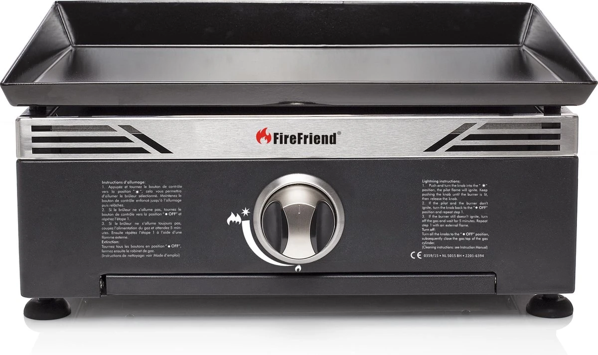 BBQ Op Gas Met Bakplaat 44,5 X 49,5 Cm 4 BBQ Op Gas Met Bakplaat 44,5 X 49,5 Cm - Afbeelding 2