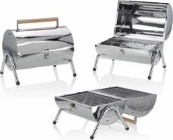 BBQ Collection Houtskoolbarbecue - Cilinder - Chroom 24 BBQ Collection Houtskoolbarbecue - Cilinder - Chroom -Merkloos Verkoopwinkel 1200x972