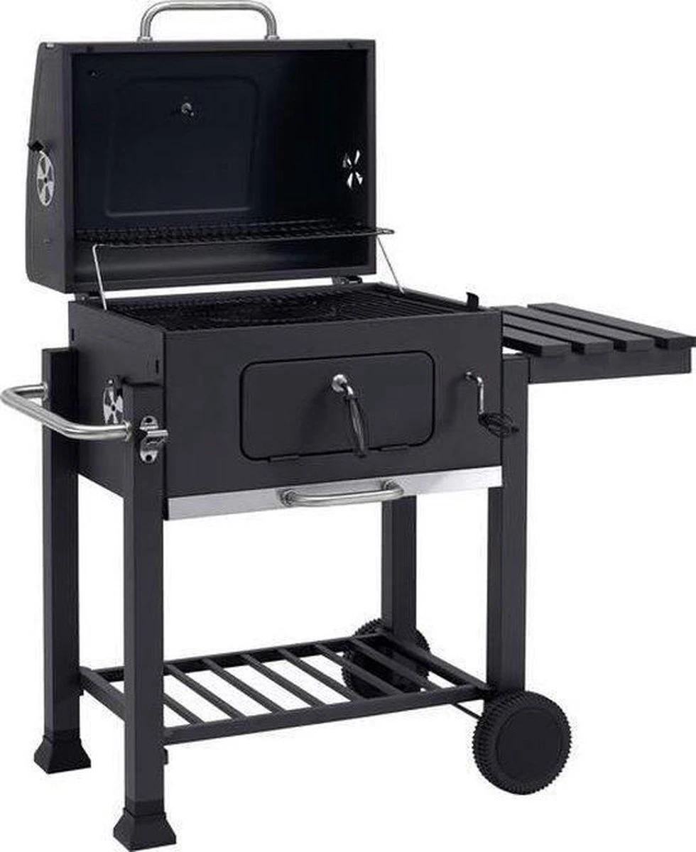 Tepro Toronto Click Barbecue Bbq Houtskool - Grilloppervlak (LxB) 56 X 42 Cm - Met Thermometer In De Deksel - RVS - Houtskoolbarbecue 4 Tepro Toronto Click Barbecue Bbq Houtskool - Grilloppervlak (LxB) 56 X 42 Cm - Met Thermometer In De Deksel - RVS - Houtskoolbarbecue - Afbeelding 2
